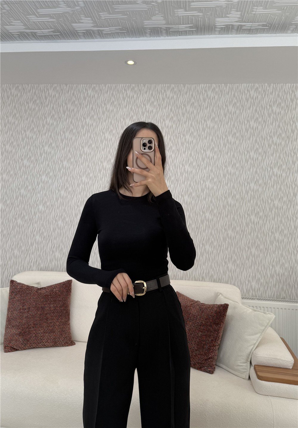 Uzun Kollu Body Siyah