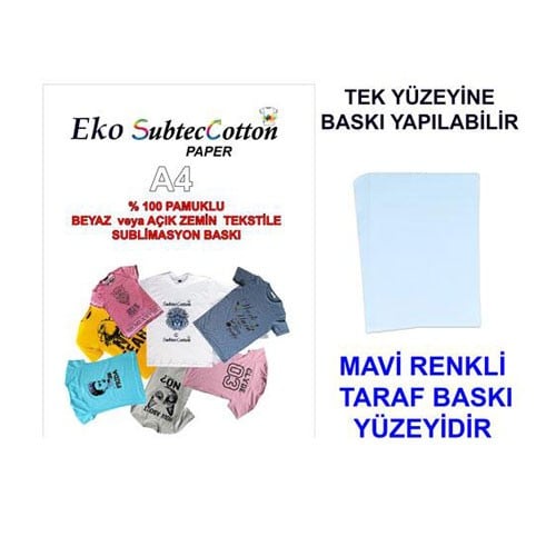 Eko.SubtecCotton Transfer Baskı Kağıdı (10 adet A4)