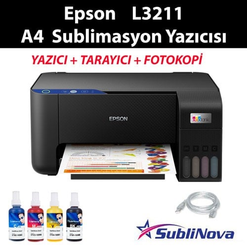 EPSON L3211 Sublimasyon Yazıcı A4