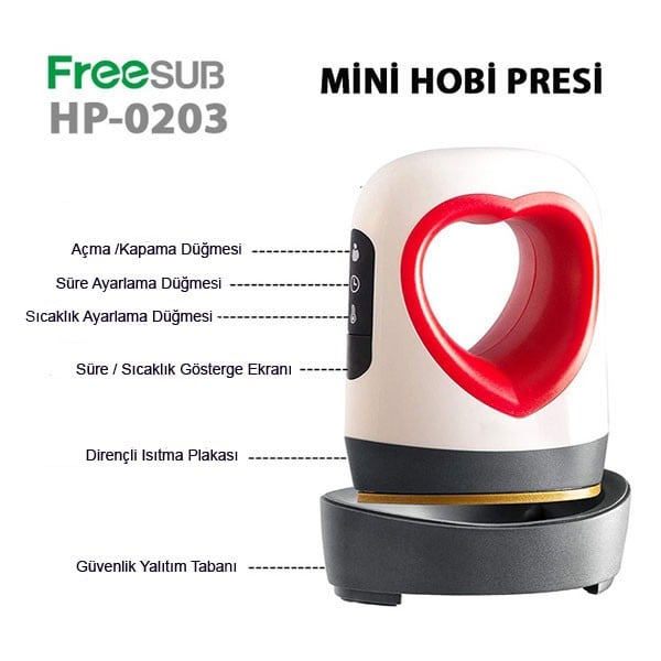 Freesub Mini Hobi Transfer Baskı Presi