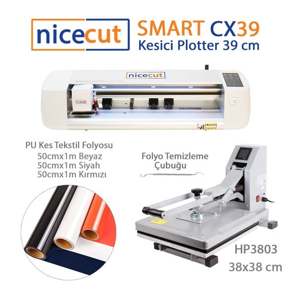 NICECUT CX39 Plotter Tekstil Baskı Seti