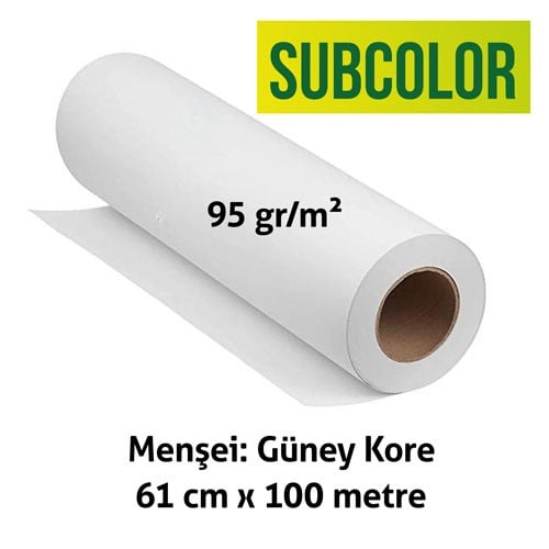 Subcolor Rulo Sublimasyon Sert Zemin Kağıdı  61cmx100m