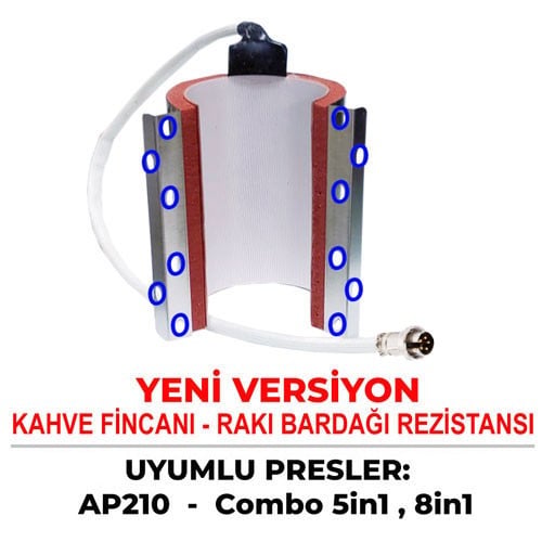 Yeni Ver. Fincan ve Rakı Bardağı Rezistansı (AP-210 , 5IN1-28X38 , 5IN1-38X38  )