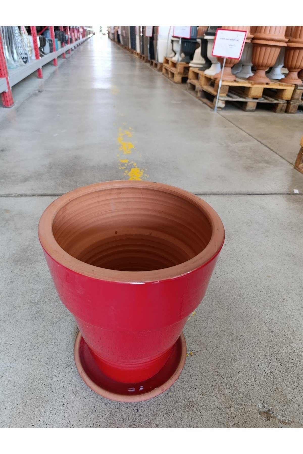 20-25 Litre Tabaklı Dekoratif Toprak Saksı