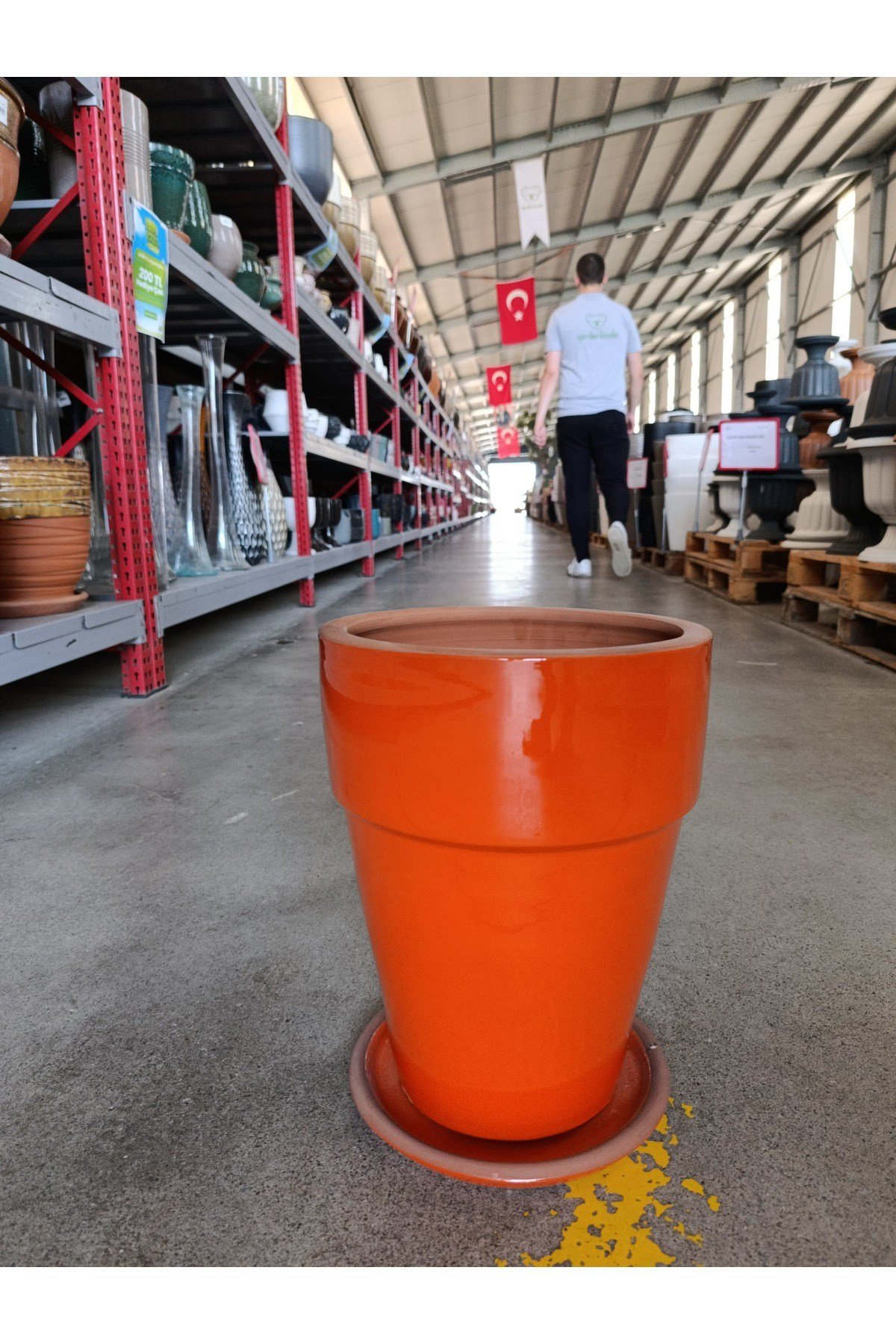 20-25 Litre Uzun Dekoratif Toprak Saksı