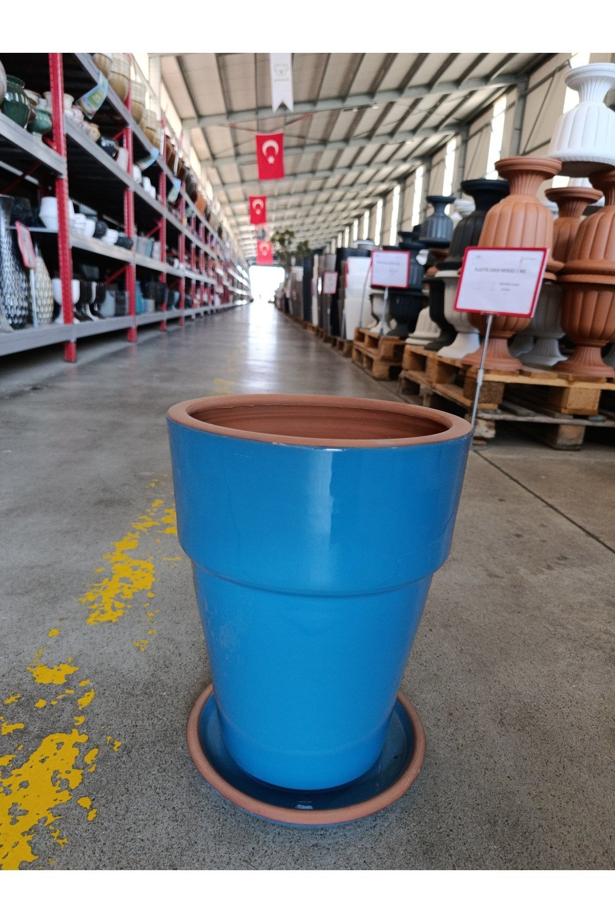 20-25 Litre Uzun Dekoratif Toprak Saksı