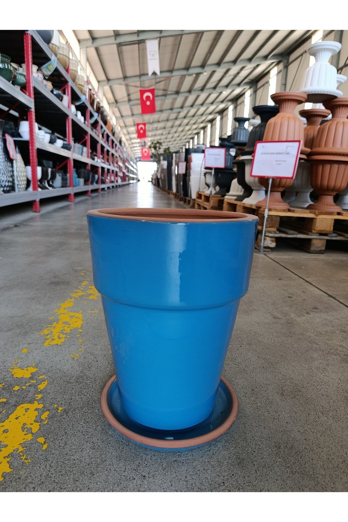 20-25 Litre Uzun Dekoratif Toprak Saksı