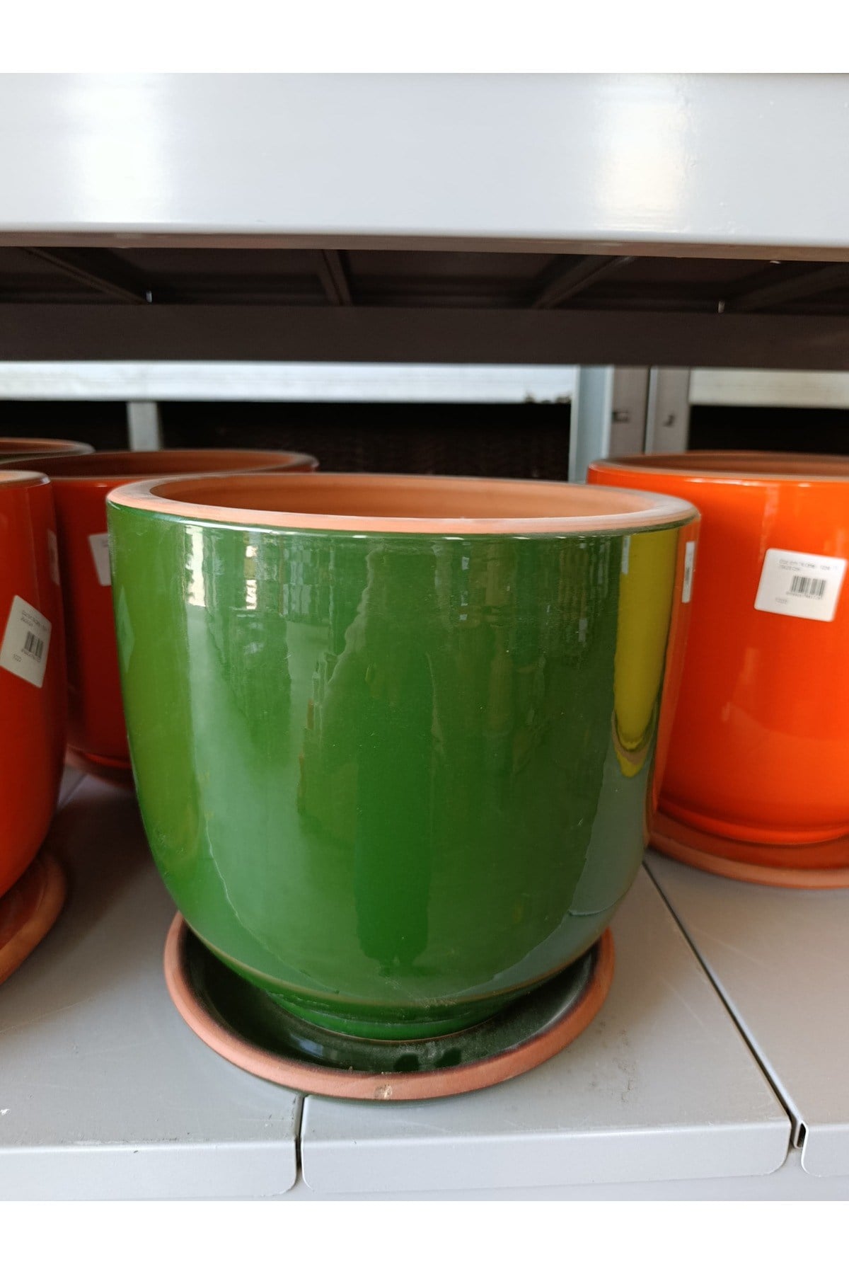25-30 Litre Tabaklı Yeşil Dekoratif Saksı