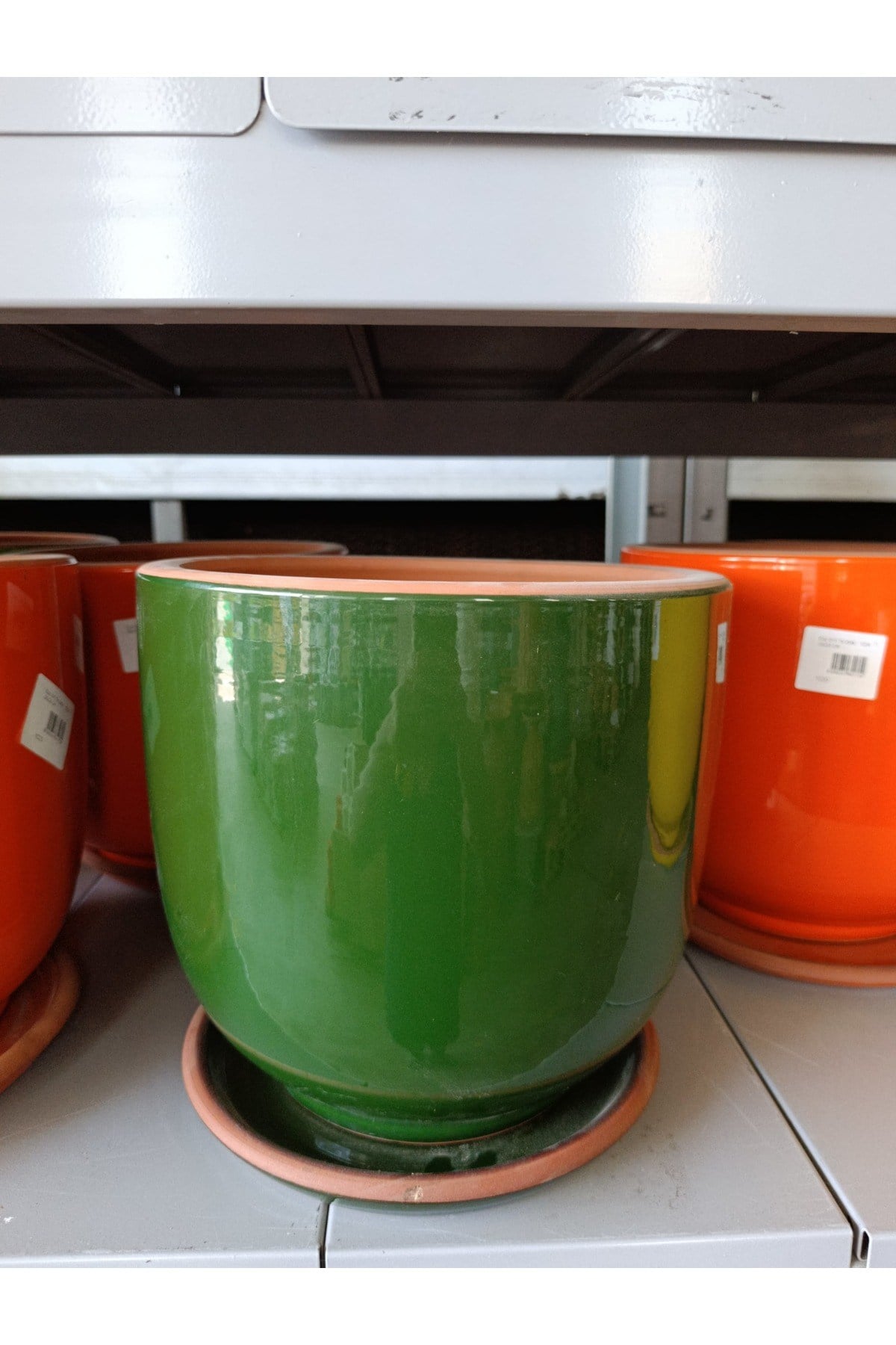 25-30 Litre Tabaklı Yeşil Dekoratif Saksı