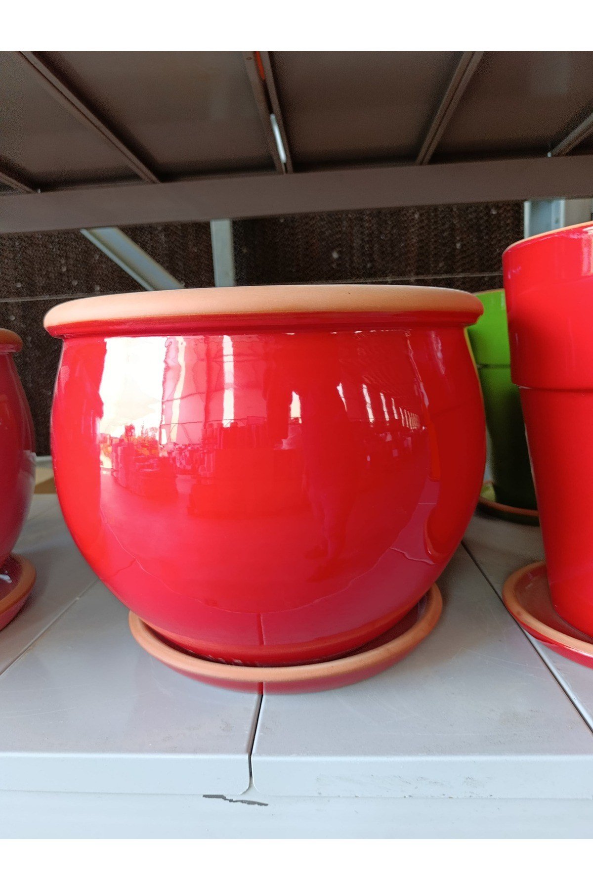 40-50 Litre Tabaklı Bombeli Toprak Saksı