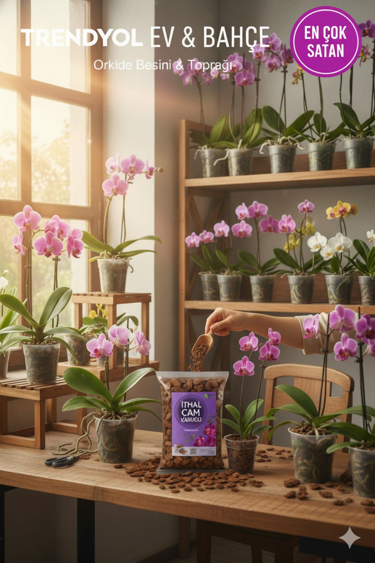 5 Litre Ithal Çam Kabuğu - Ithal Orkide Toprağı - Tossuz Elenmiş Iri Parçalı