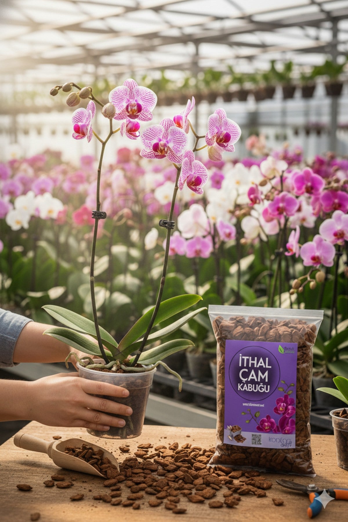 5 Litre Ithal Çam Kabuğu - Ithal Orkide Toprağı - Tossuz Elenmiş Iri Parçalı