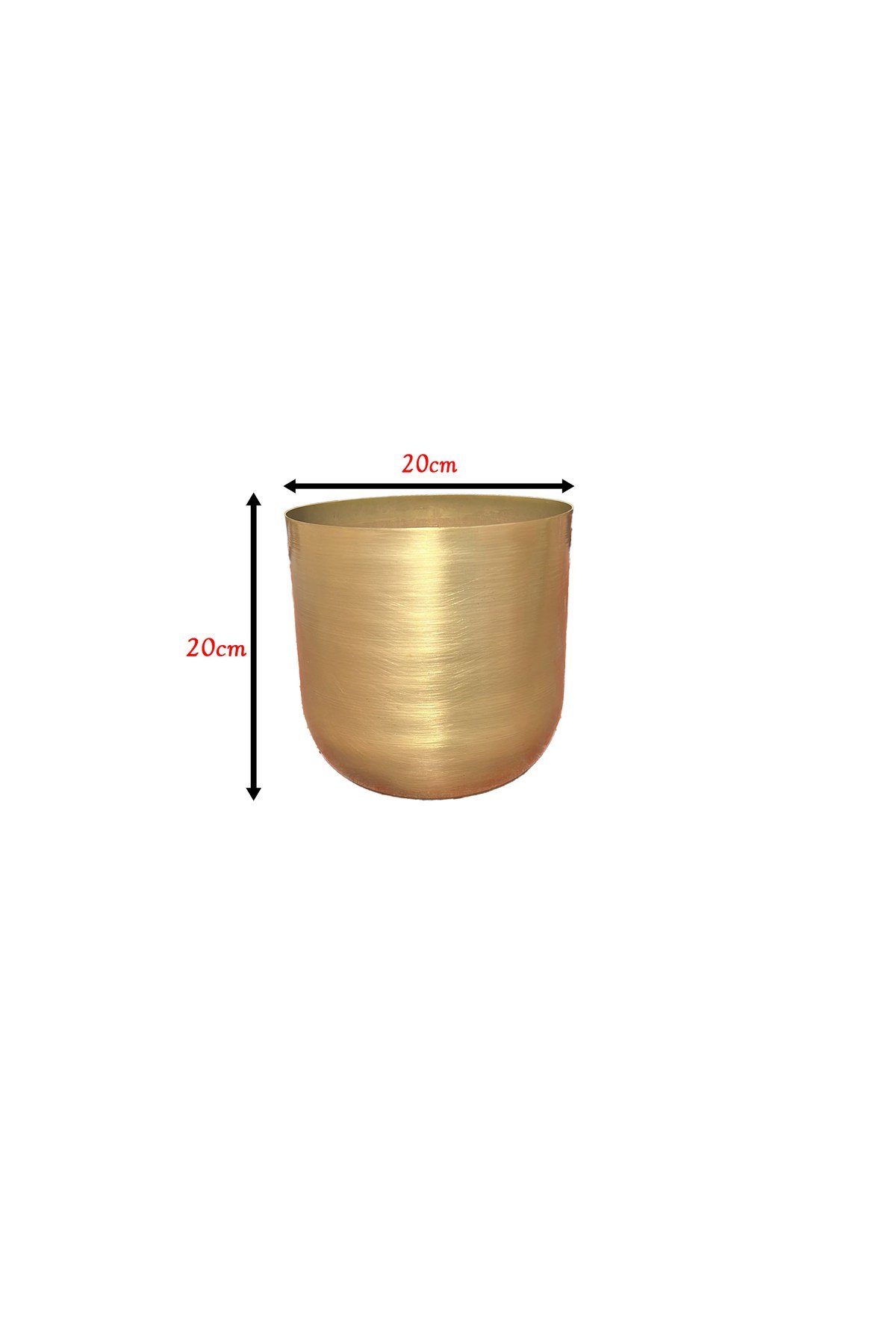 60 CM GOLD ESKİTME AYAKLI SAKSI ÇAP 20 CM