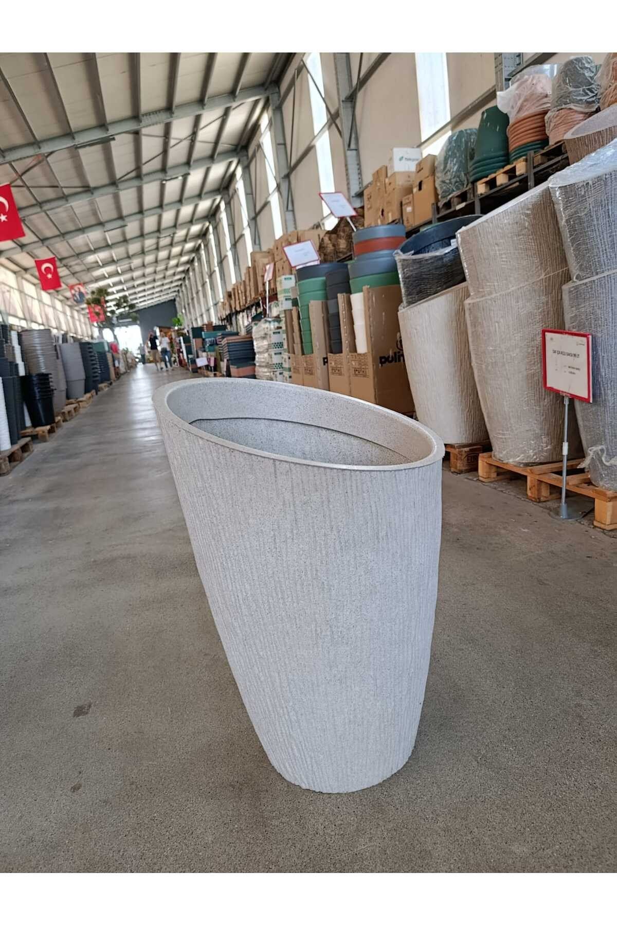 65 Litre Datça Dizayn Fiberglas Saksı