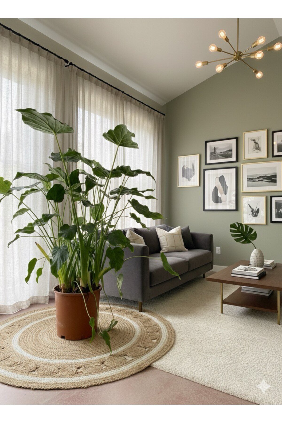 Alocasia Cucullata, Buda’nın Eli Fil Kulağı Bitkisi 130- 140 cm
