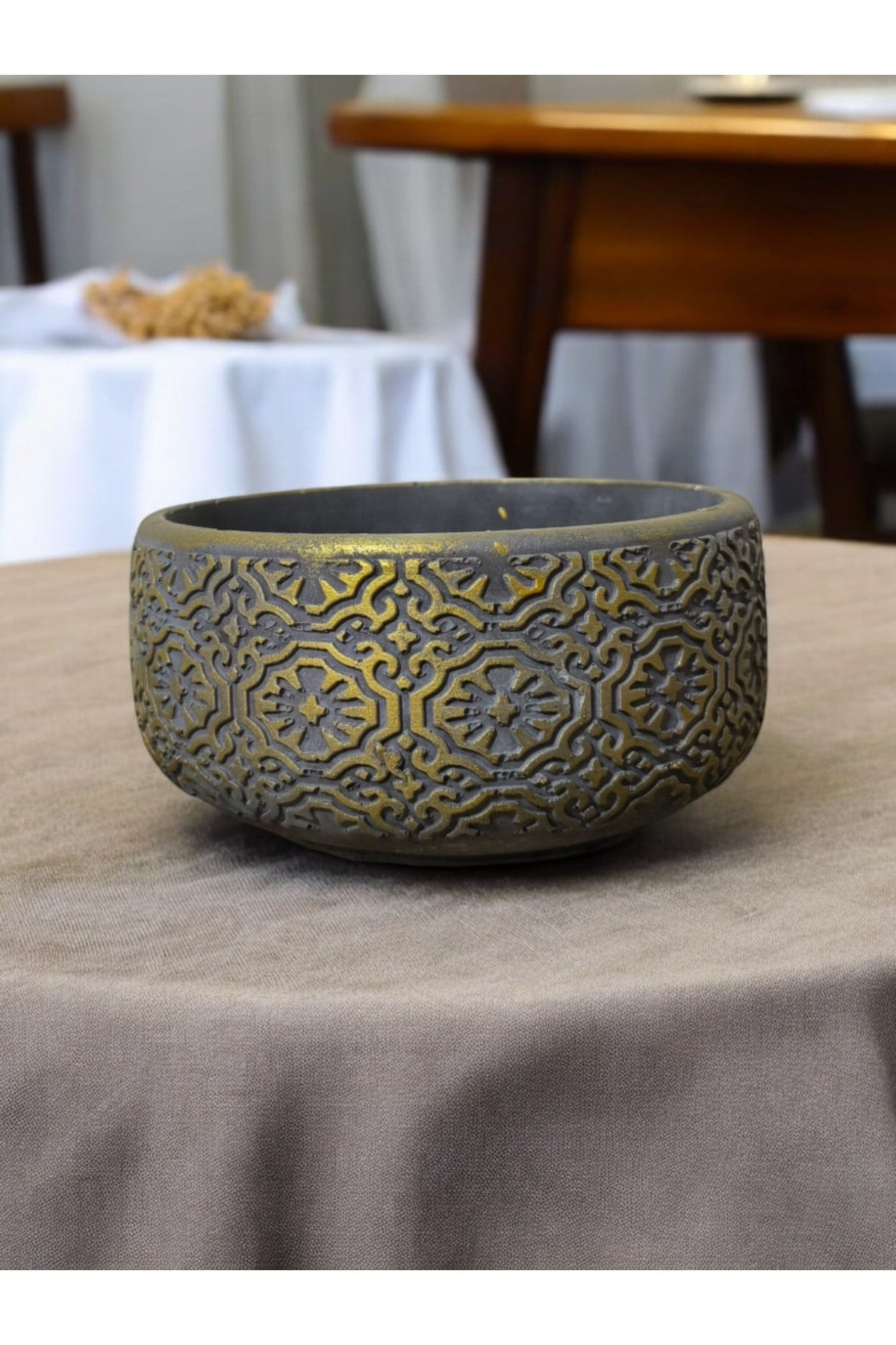 Aranjman Orkide ve Bonsai Saksısı 20*12 ila 15 cm Beton