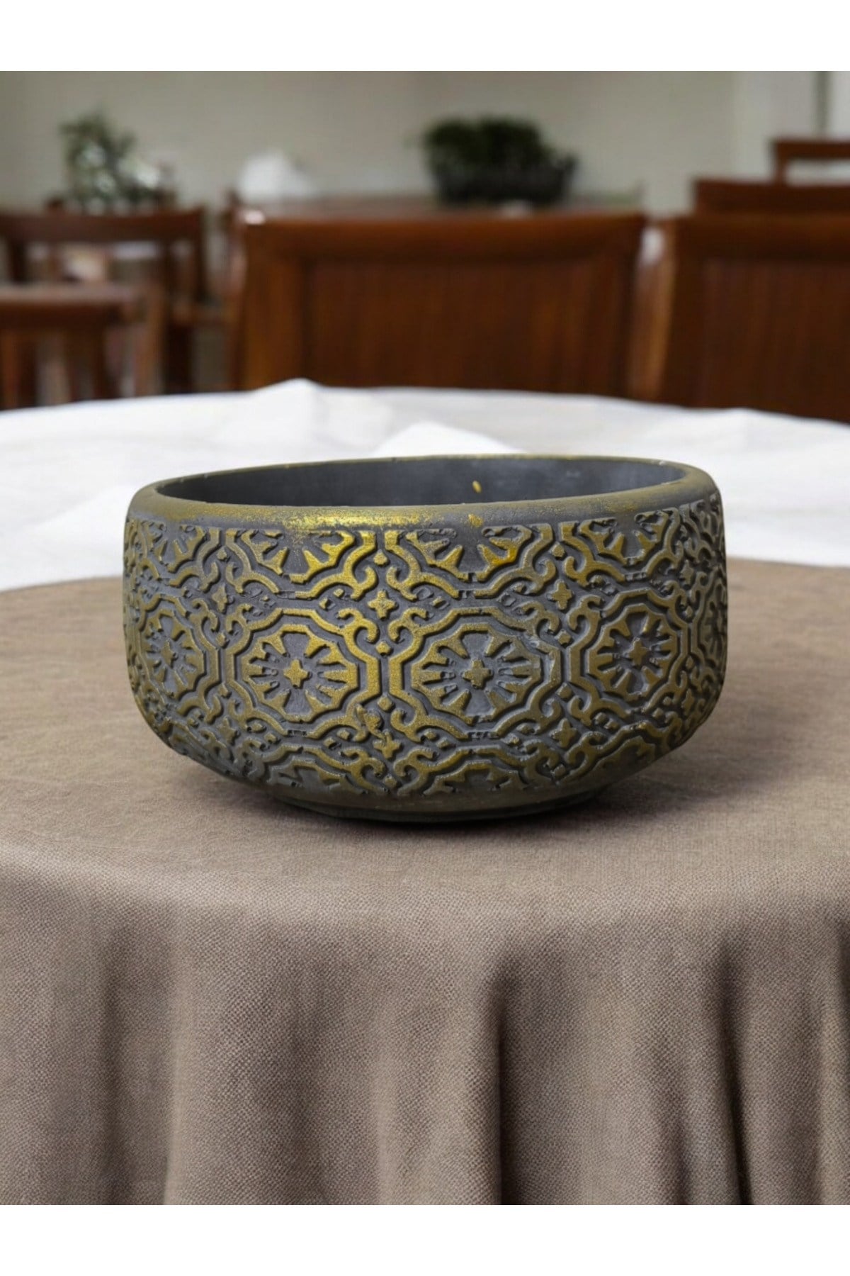 Aranjman Orkide ve Bonsai Saksısı 20*12 ila 15 cm Beton