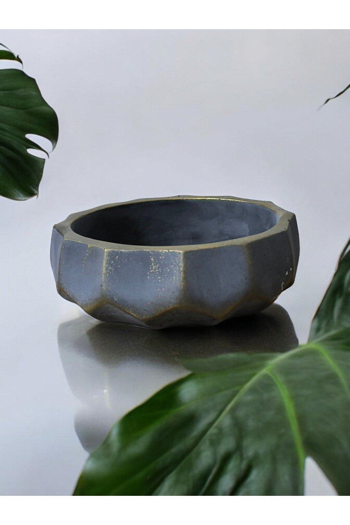 Brezilya Dizayn Taş Bonsai Aranjman ve Orkide Saksısı 01a