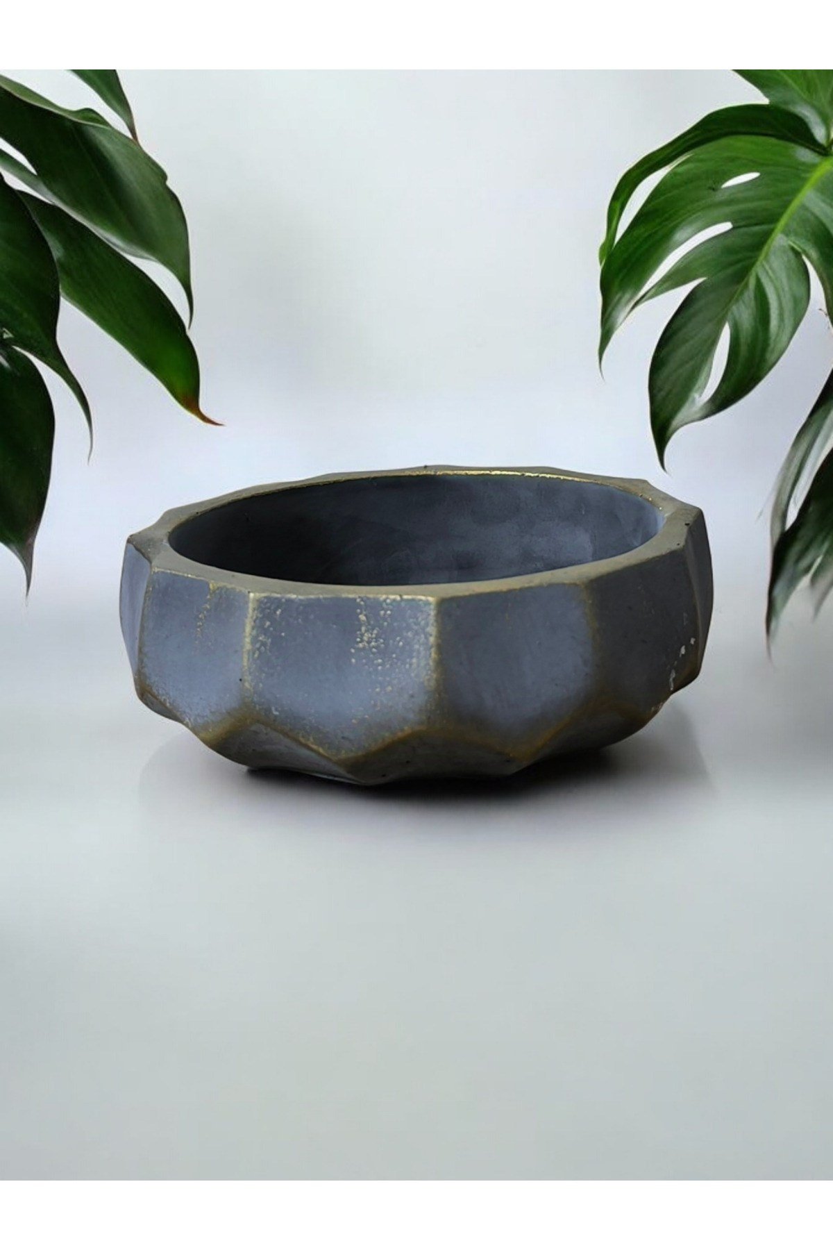 Brezilya Dizayn Taş Bonsai Aranjman ve Orkide Saksısı 01a