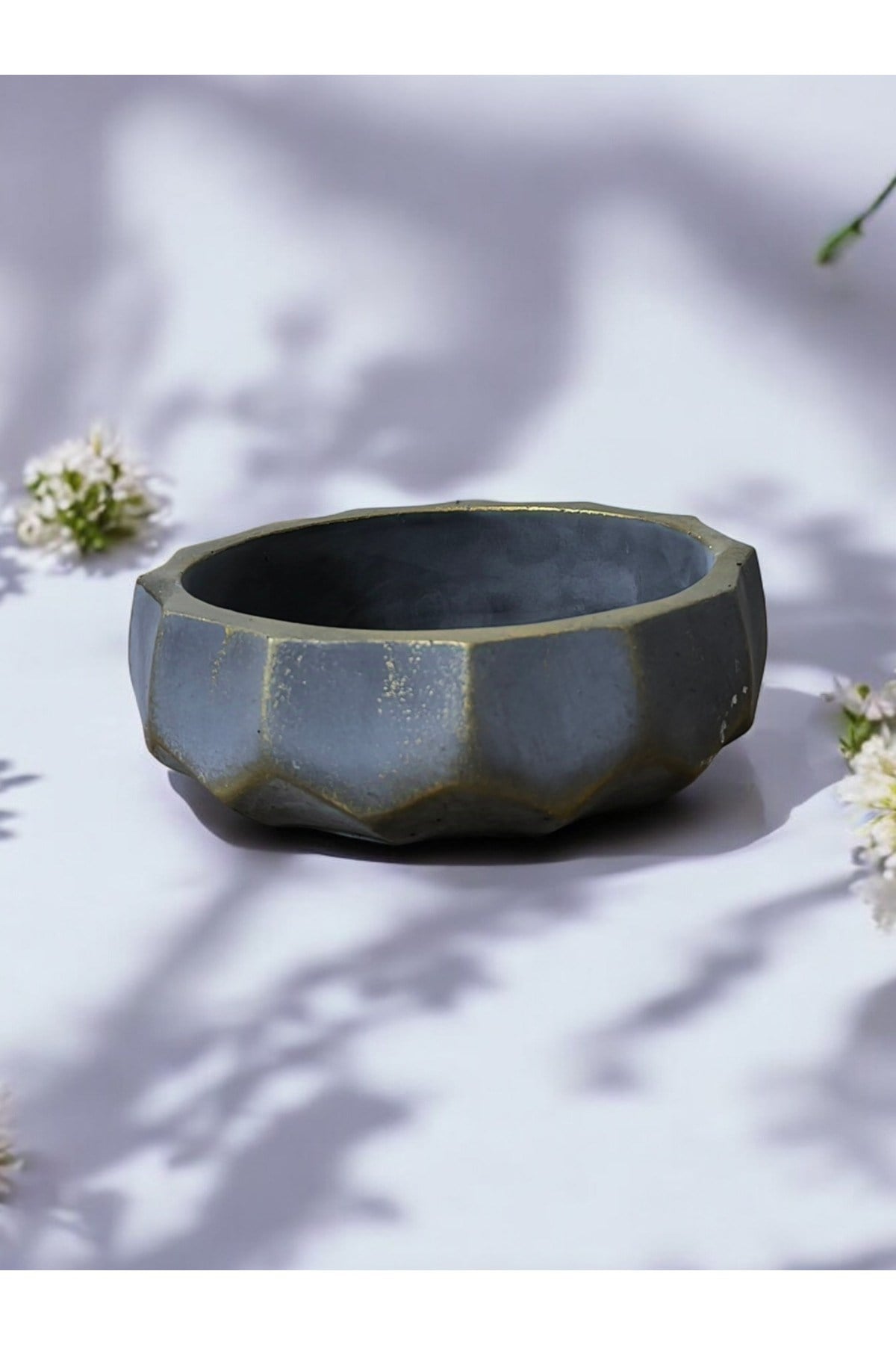 Brezilya Dizayn Taş Bonsai Aranjman ve Orkide Saksısı