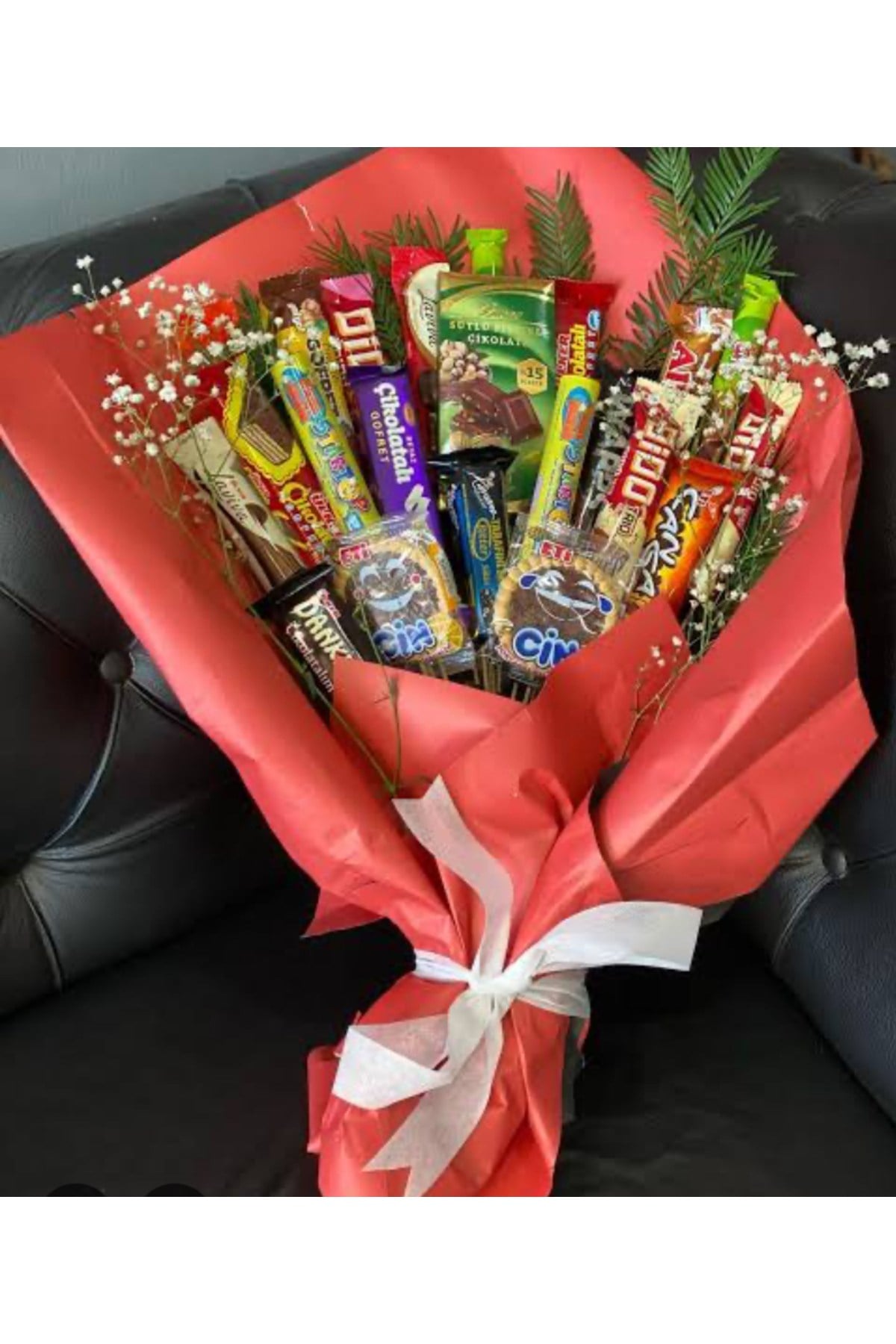 Çiçek çikolata buket hediye sevgiliye özel gün premium full dolu paket