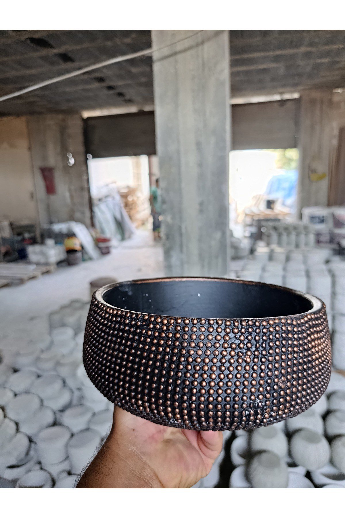 Dekoratif Şık Damla Taş Saksı