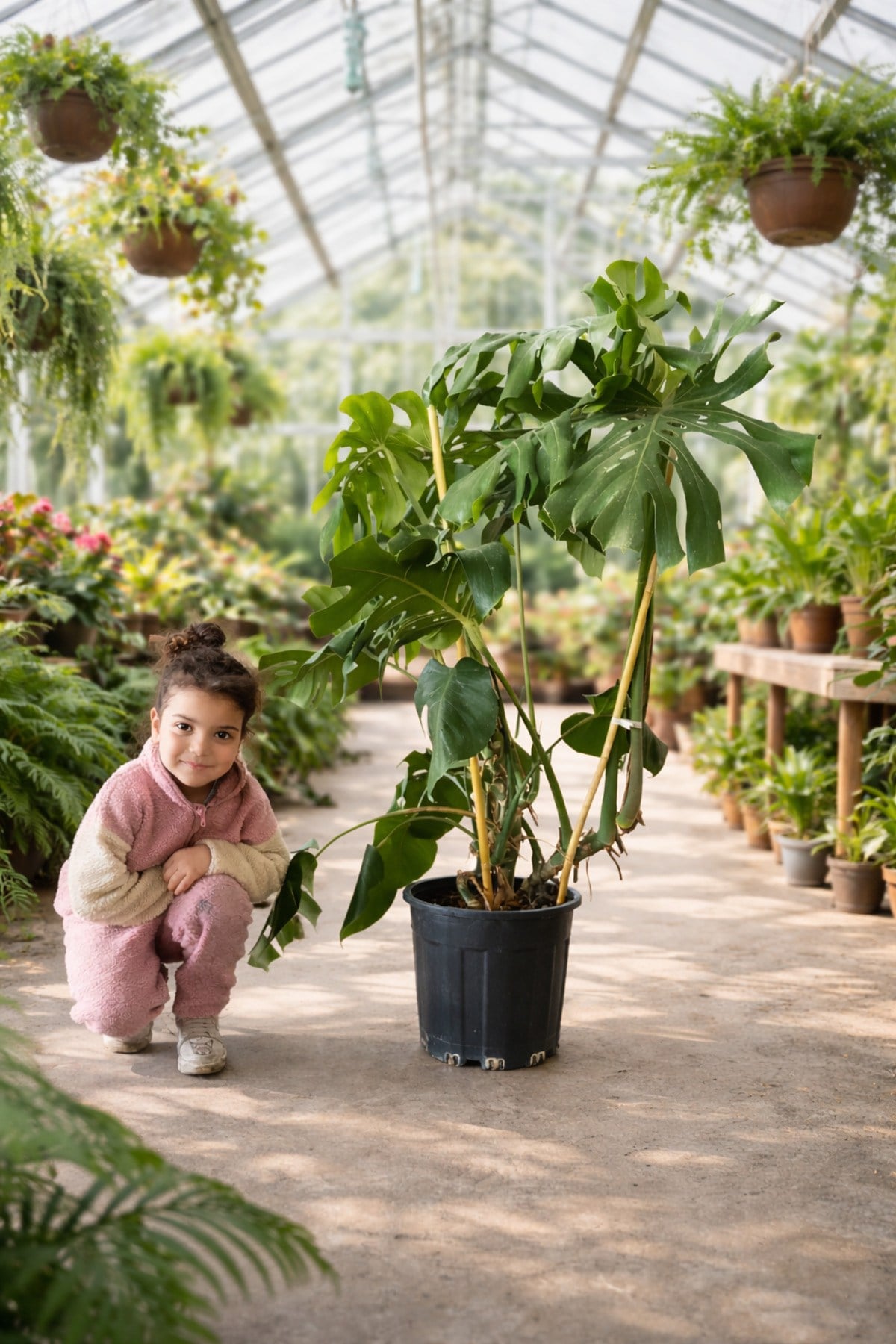 Dev deve tabanı monstera çift kök
