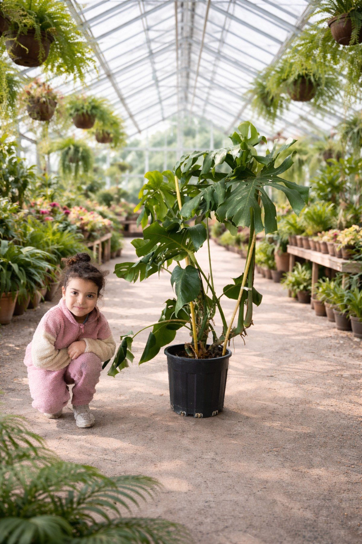 Dev deve tabanı monstera çift kök