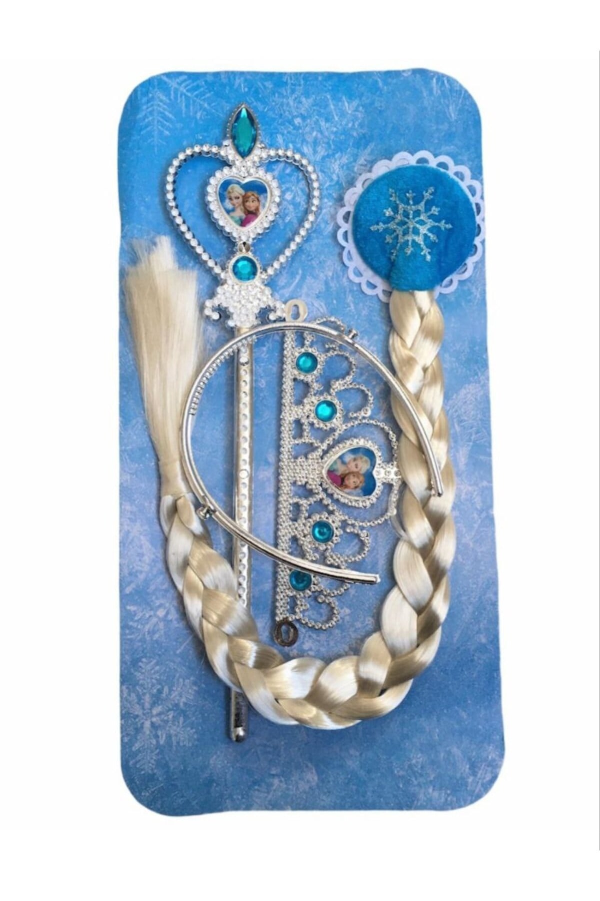 Elsa - Anna Frozen Karlar Ülkesi Taç, Saç, Asa Seti