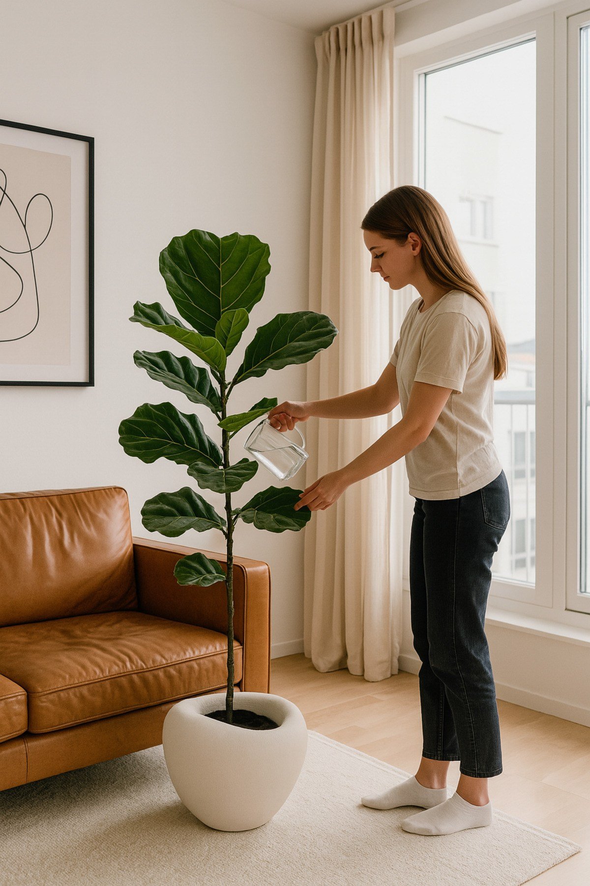 Fiber Beton Görünümlü Dokulu Dekoratif Avize Saksı – 30 cm | Modern Tasarım Yapay & Canlı Bitki Uyum