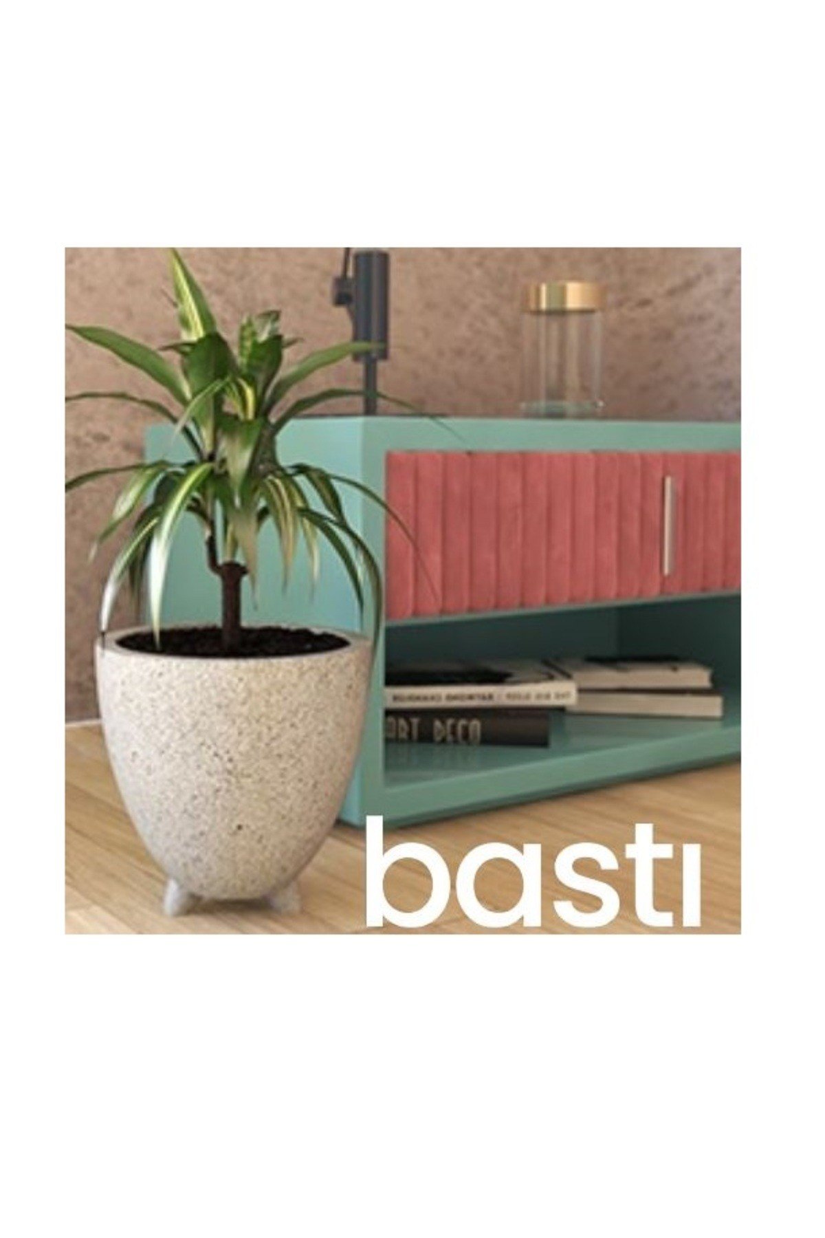 Fiber Stone (Hafif Beton) Saksı / MODEL : BASTI