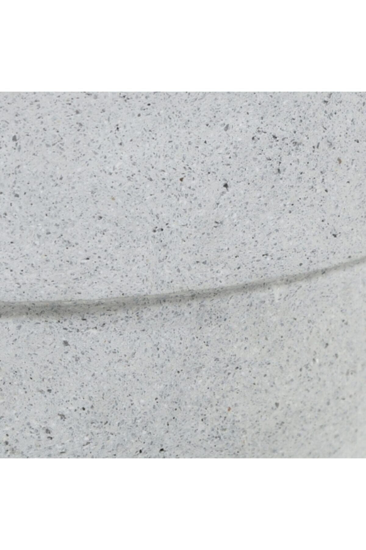 Hafif Beton Saksı Gül Gri (l) 27x27