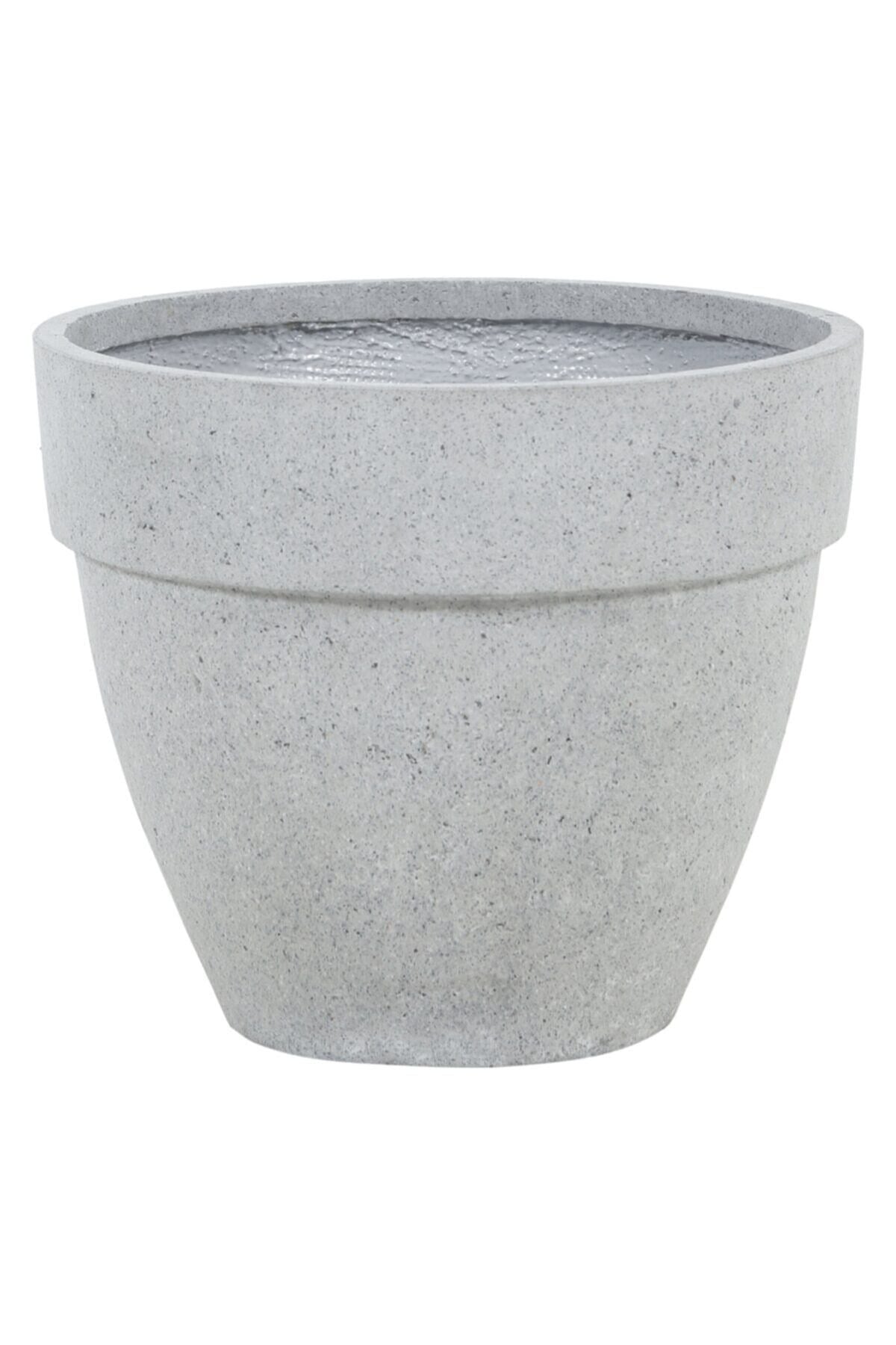 Hafif Beton Saksı Gül Gri (m) 20x20