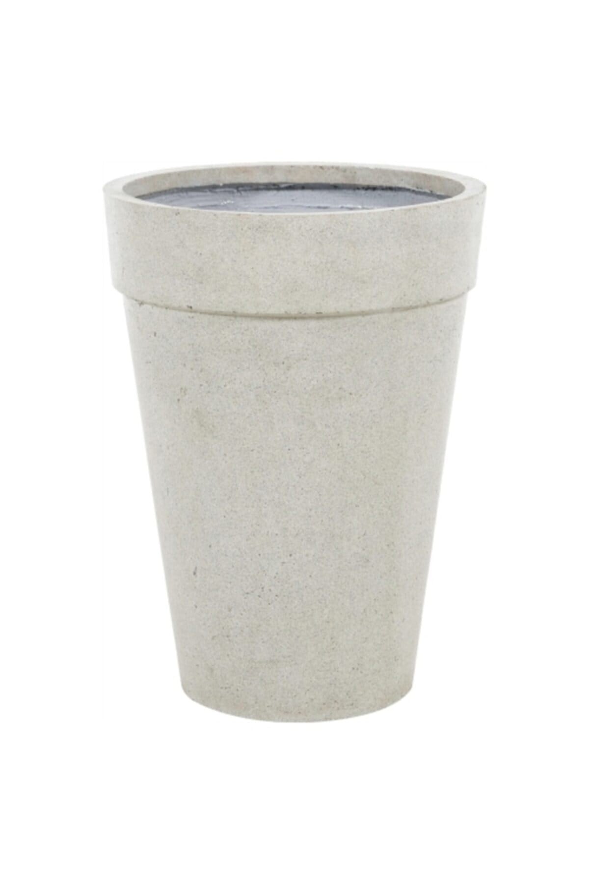 Hafif Beton Saksı Lavanta Krem (s) 33x45