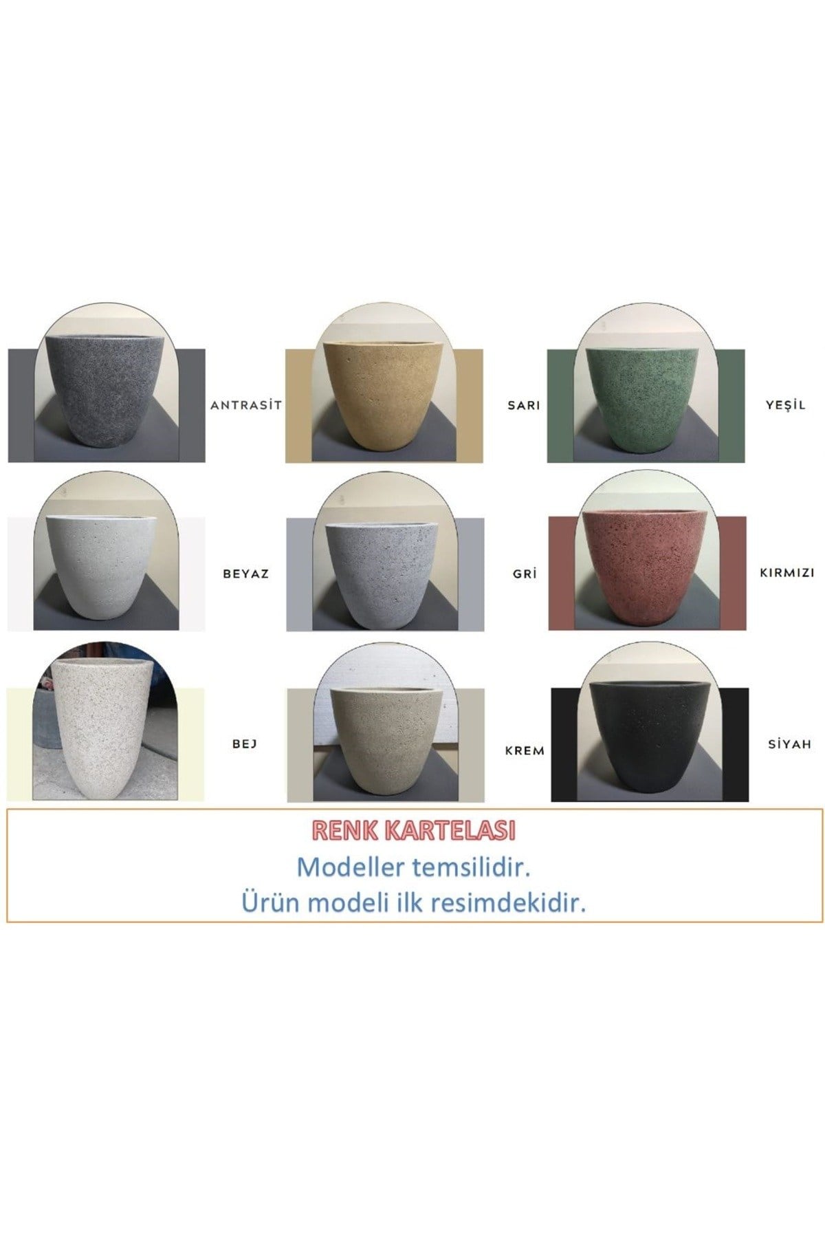 (Hafif Beton) Saksı / Seri : BASTI Kod: SBS01