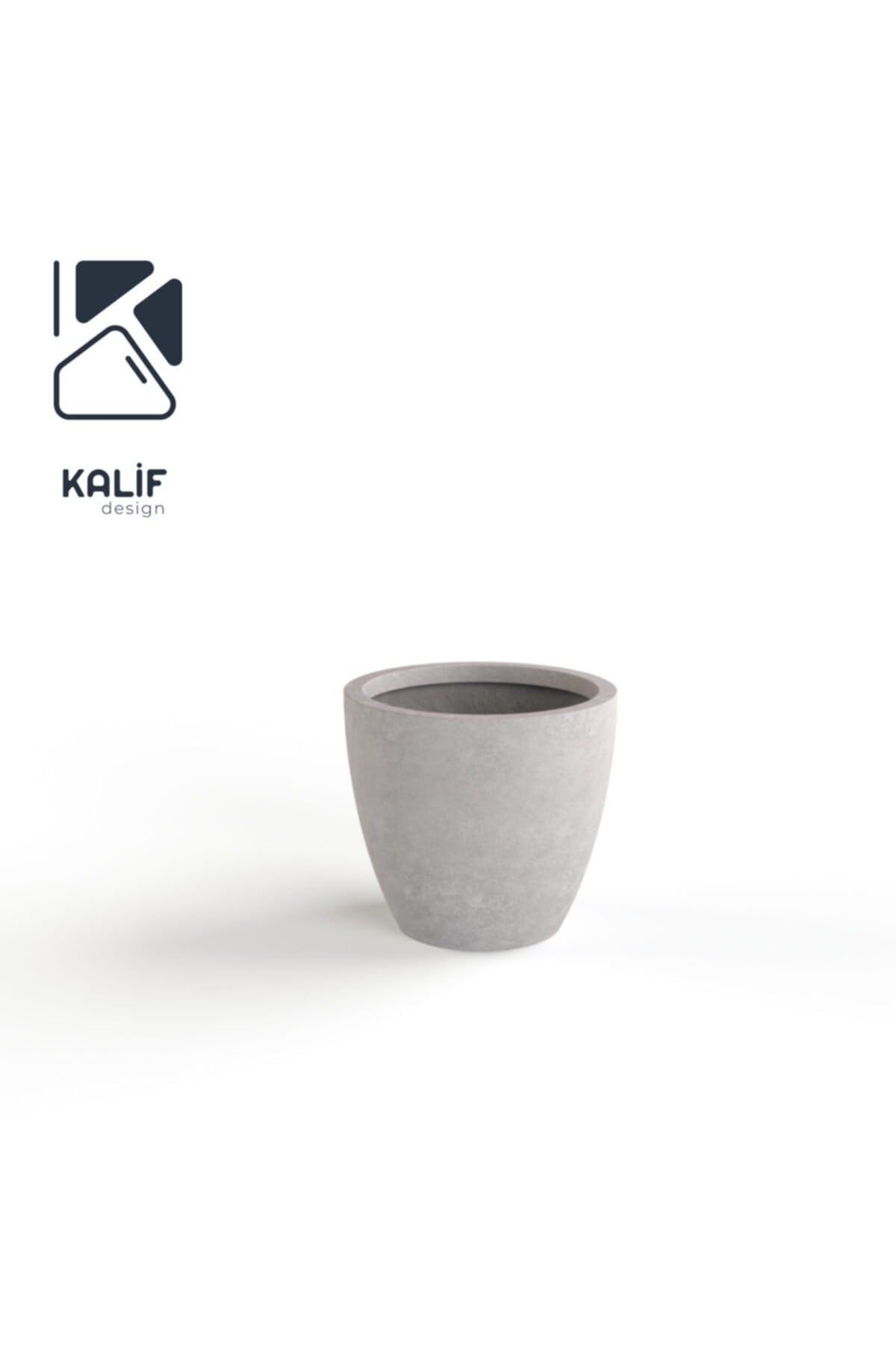 Hafif Beton Saksı (terrazo) Indra (m) 36x32 Gri