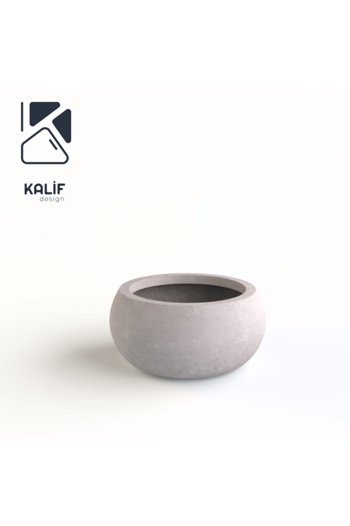 Hafif Beton Saksı (terrazo) Pan (l) 47x26 Gri