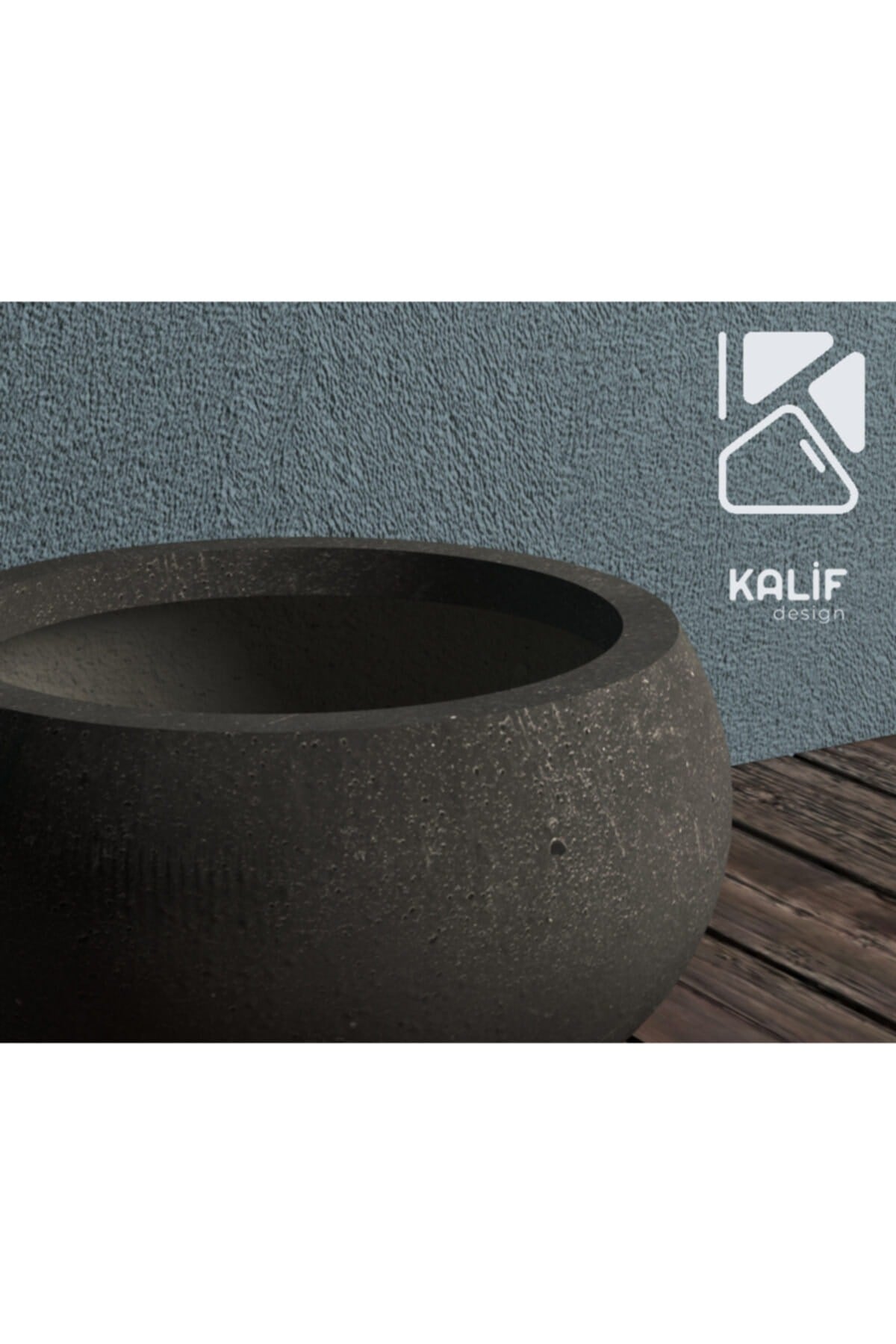 Hafif Beton Saksı (terrazo) Pan (m) 36x20 Kırmızı