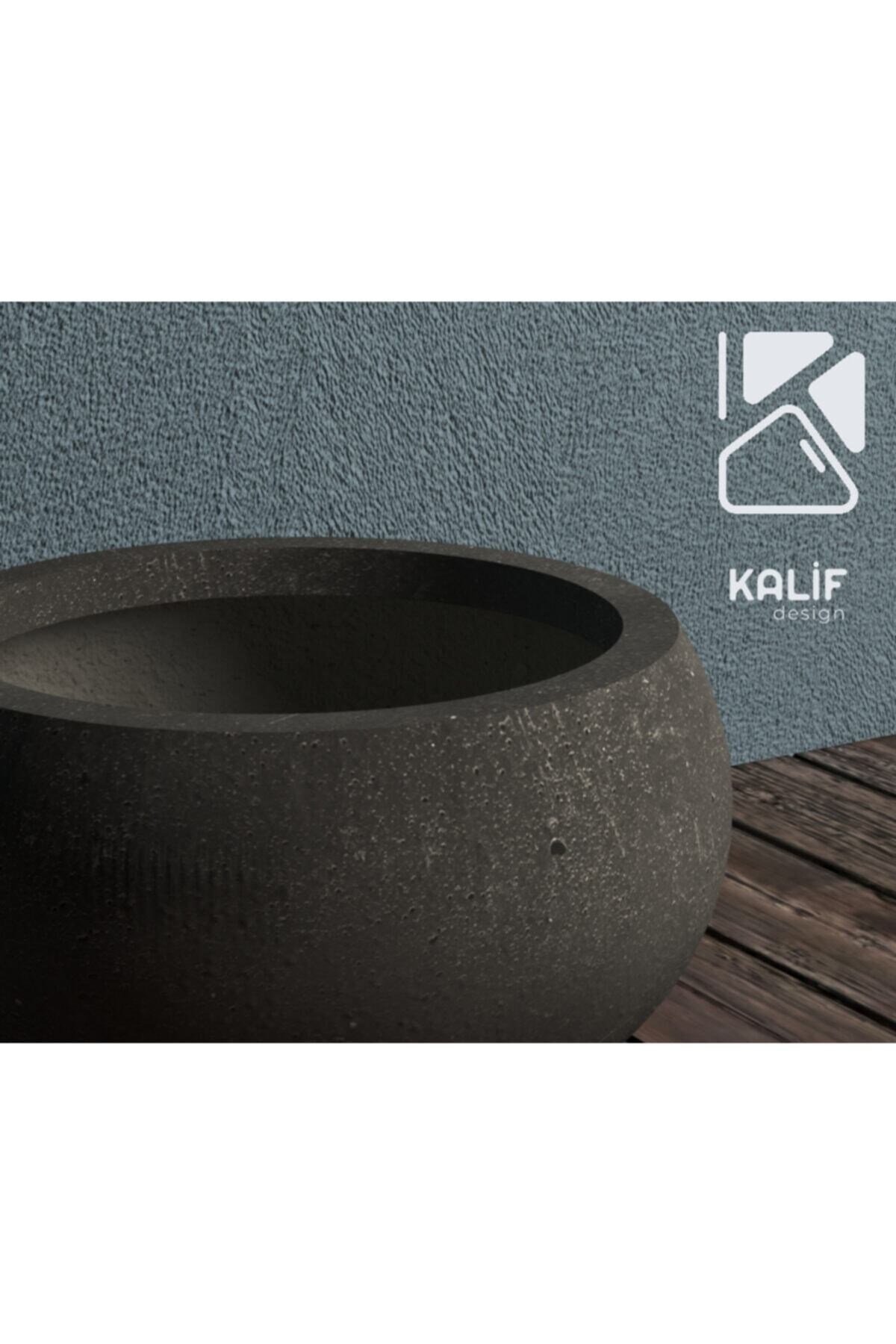 Hafif Beton Saksı (terrazo) Pan (s) 22x15 Beyaz