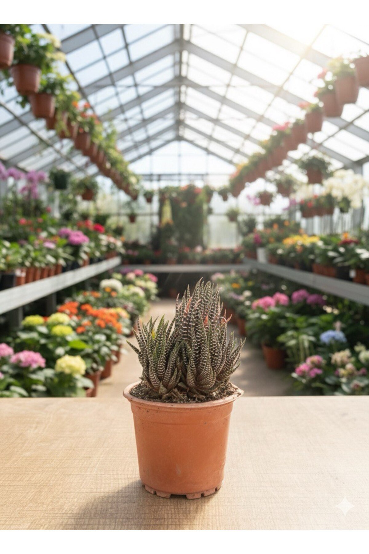 Haworthia - Haworthiopsis fasciata (attenuata) - Zebra Sukulent (Zebra Cactus) - 8.5 saksıda
