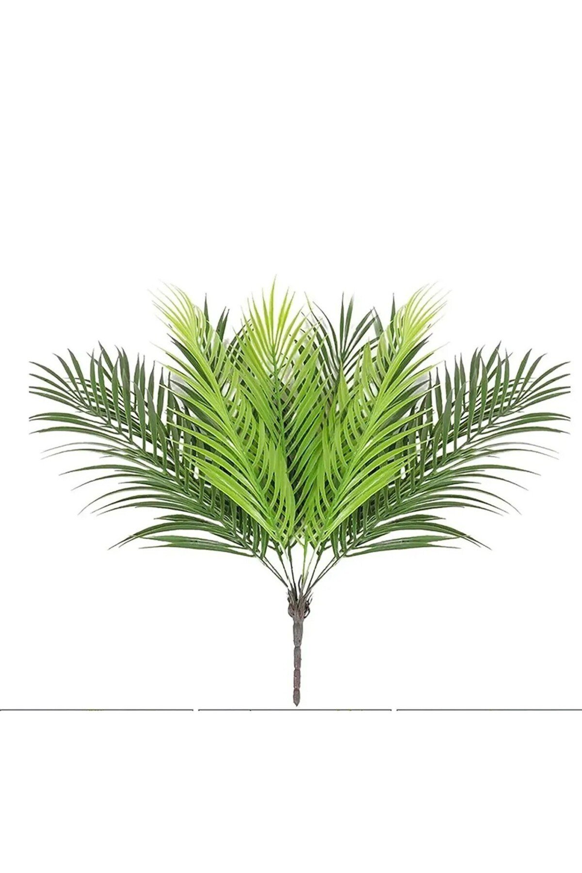 İthal Gerçeksi Yapay Areka Palmiye Dalı 55cm - Premium Canlı Görünümlü Dekoratif Palmiye Yaprağı