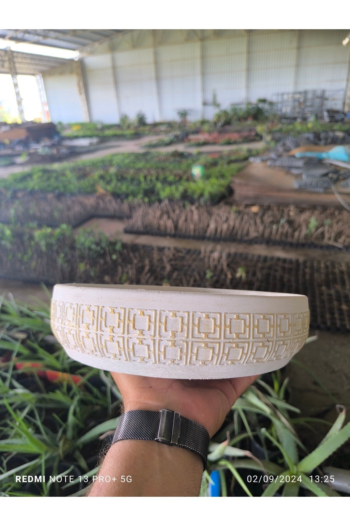 Kahire dizayn taş Orkide bonsai ve aranjman saksısı no 2
