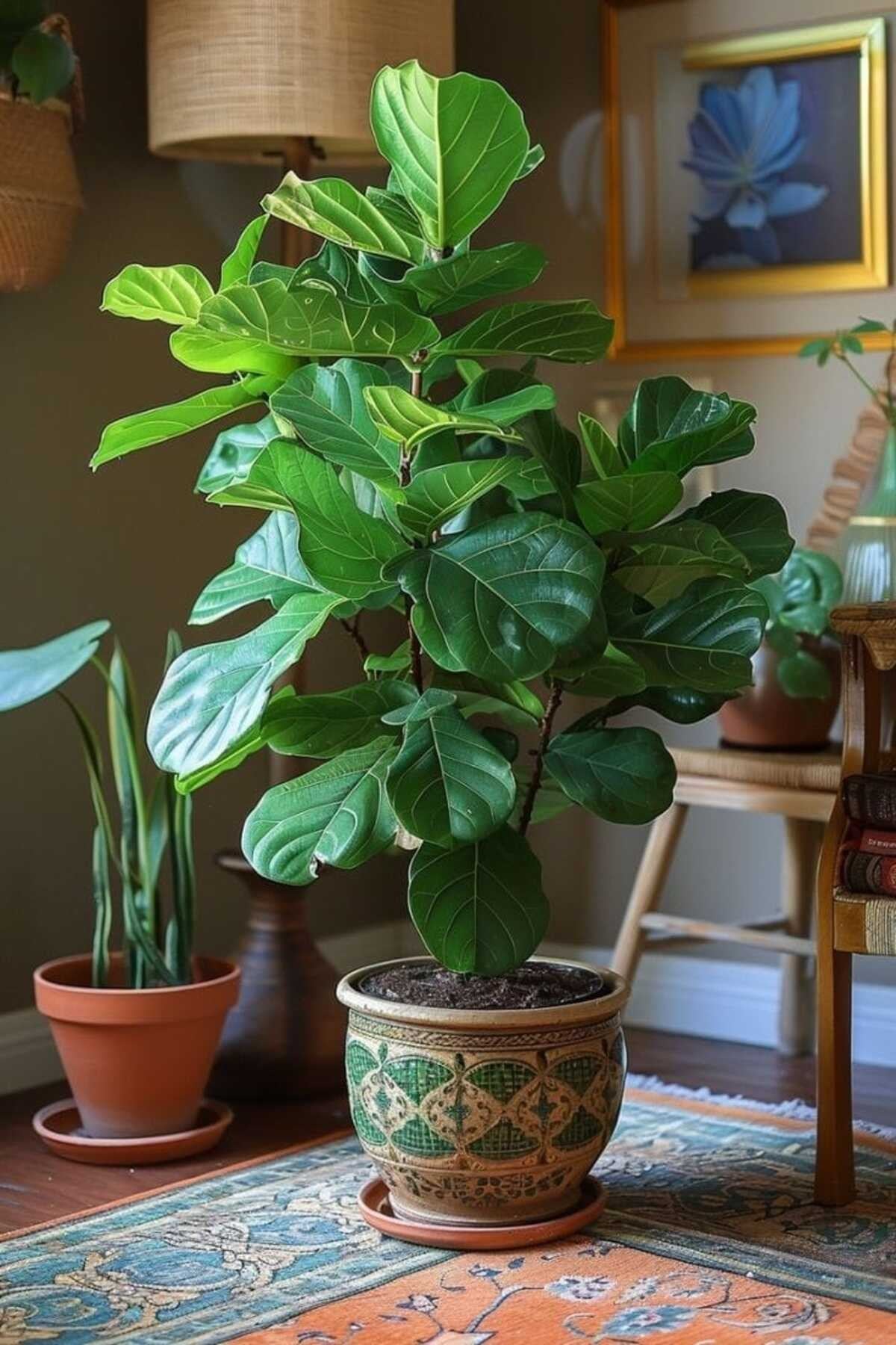 Keman Yapraklı Kauçuk / 80-100 Cm / Ficus Lyrata / Popüler Bitki / Dolgun Formda