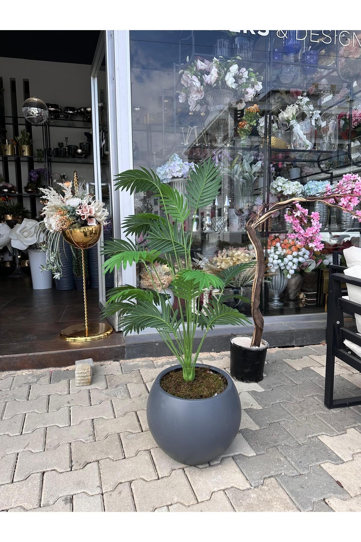 Lüx Uzay Plastik Saksıda Yapay Areka Ağacı