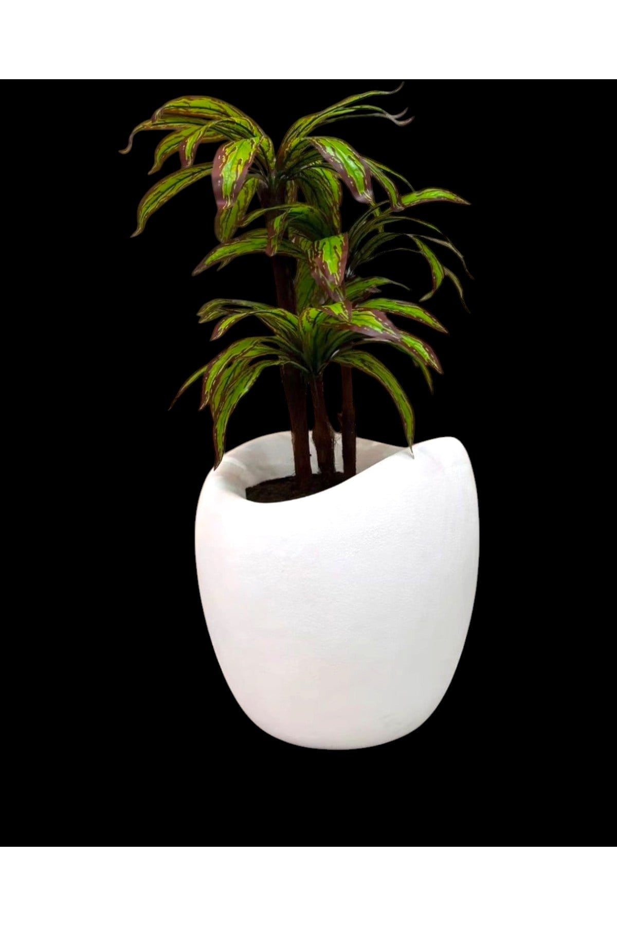 MyDecorZa BOHEM HOME FİBERGLAS BAHÇE ve EV DEKORASYONU SAKSI YUMURTA MODELİ 45 cm x 45 cm