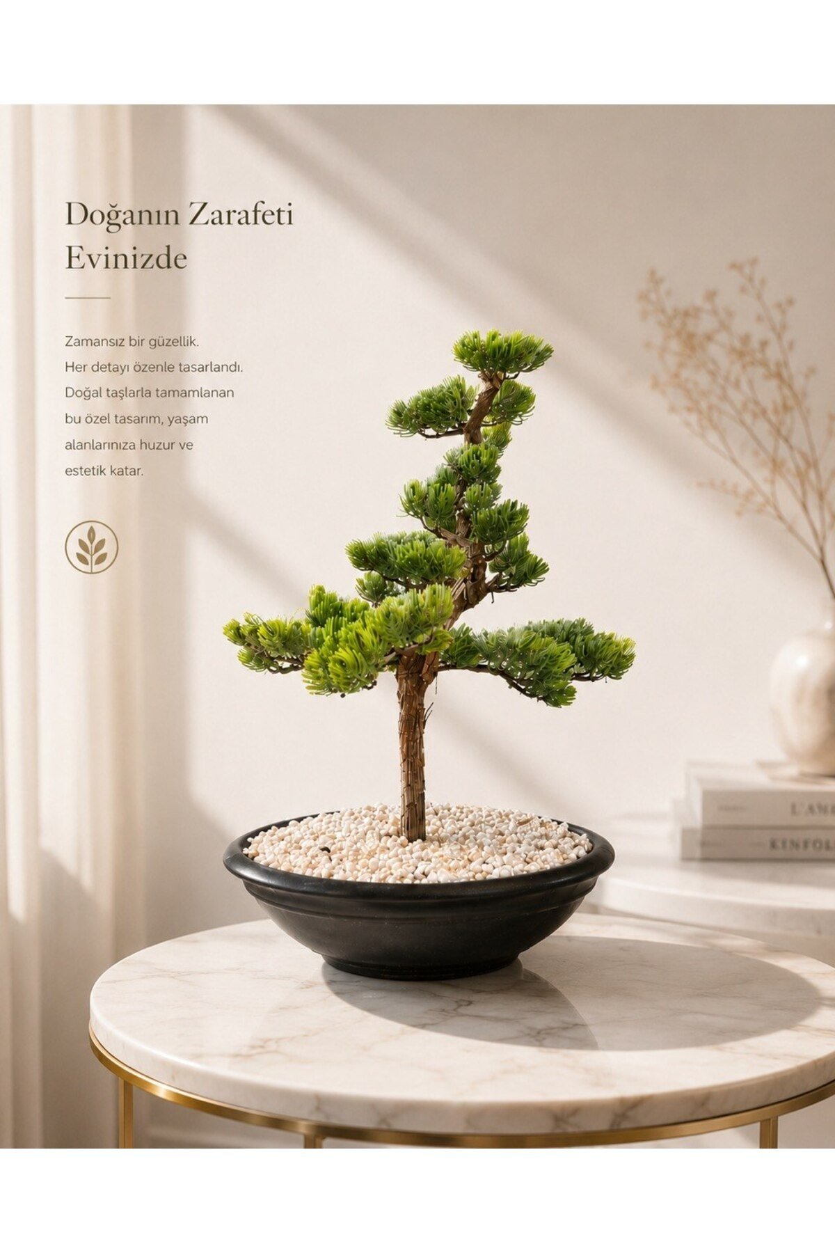 Premium Yapay Bonsai Ağacı | El Yapımı Görünümlü Dekoratif Saksı da