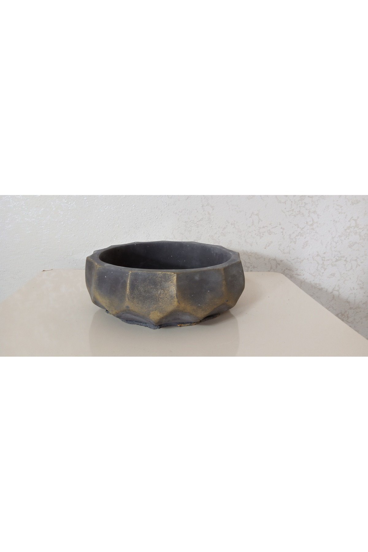 Saf Beton Geometrik Bonsai ve Aranjmana Özel Taş Saksı suya karşı 121 yıl ömürlü 009