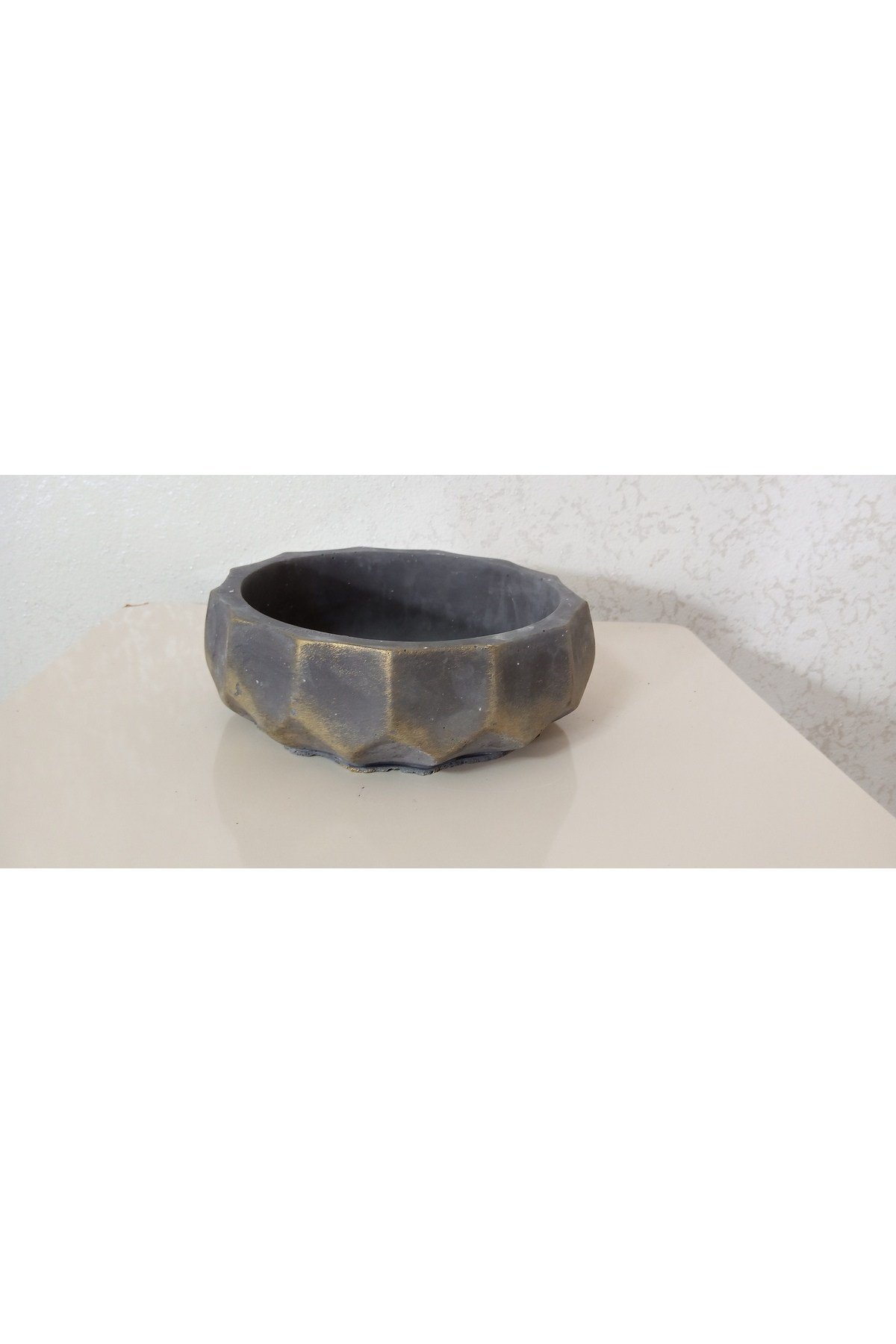 Saf Beton Geometrik Bonsai ve Aranjmana Özel Taş Saksı suya karşı 121 yıl ömürlü 009