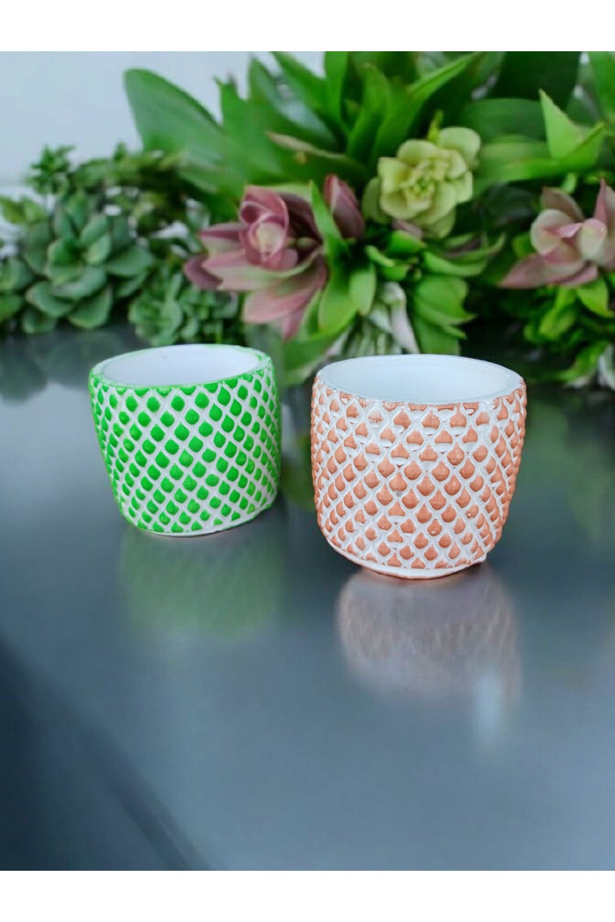 Taş Çiçek Saksıları Set