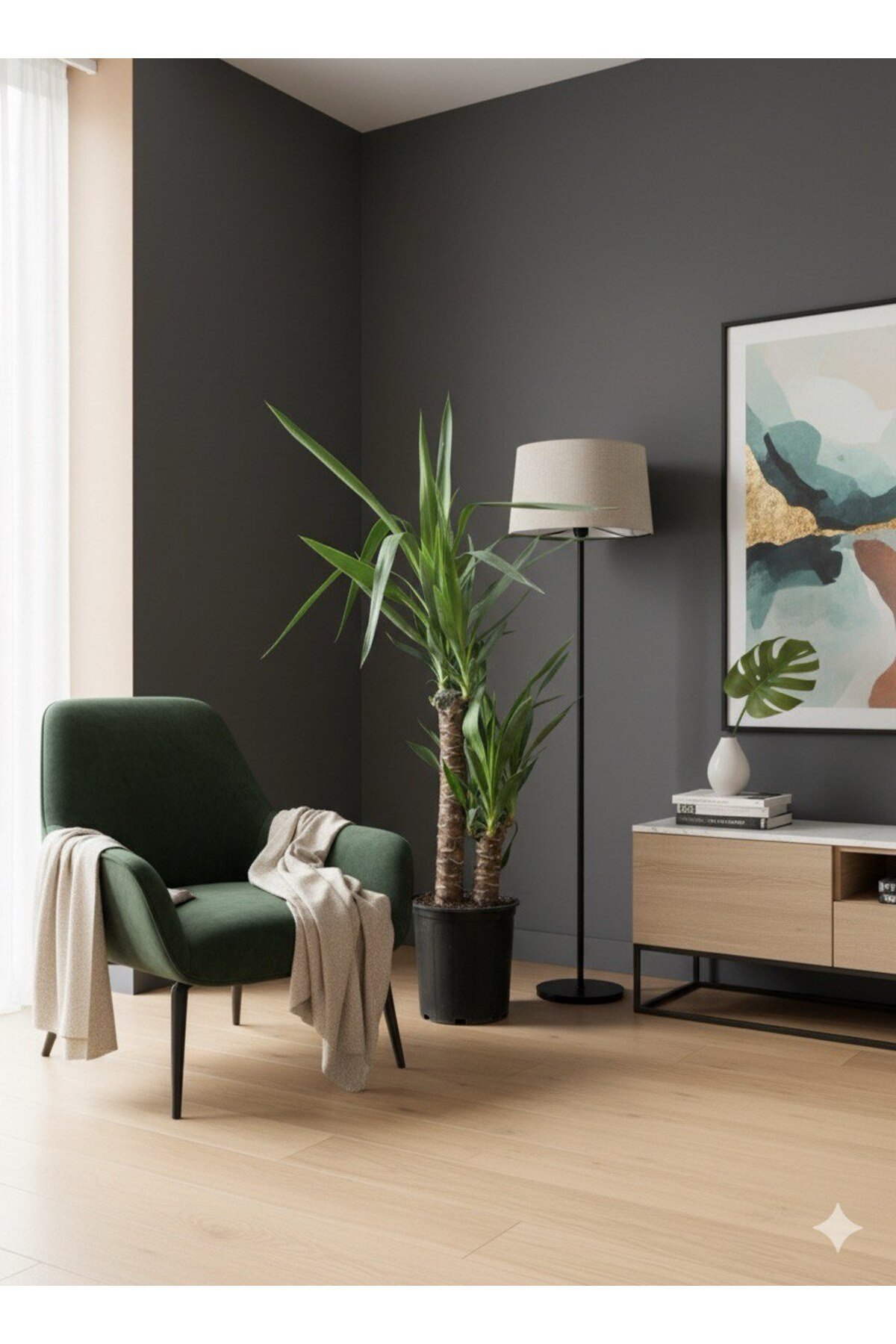 Yucca - Yuka Bitkisi Çift Köklü 100 - 120 cm